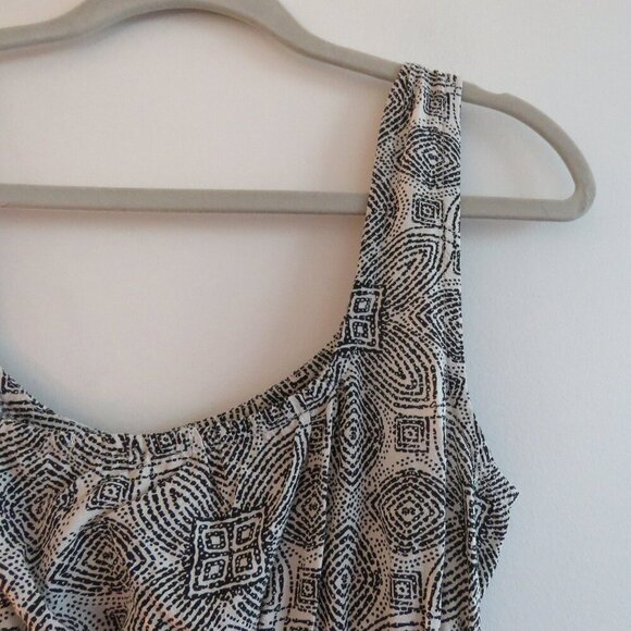 MARINE LAYER Nicole Mini Dress in Black & White Geo Summer Travel Pockets Sz XS - Picture 13 of 15